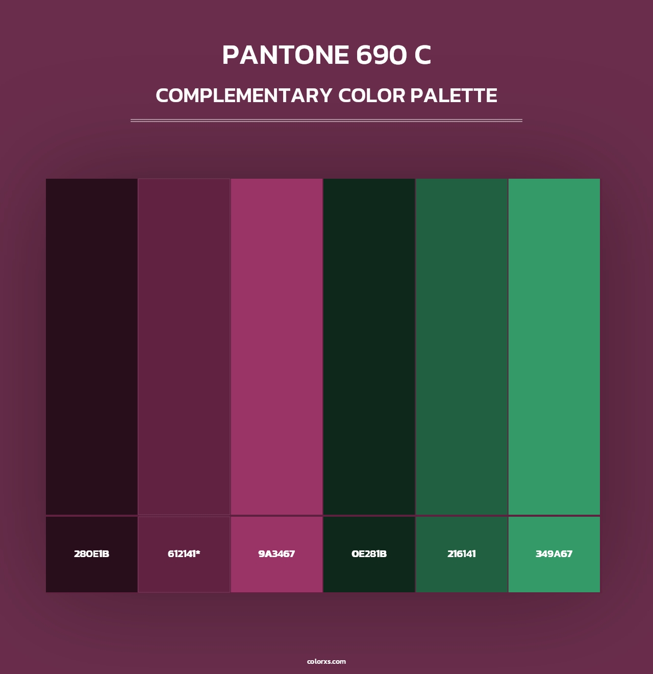 PANTONE 690 C - Complementary Color Palette