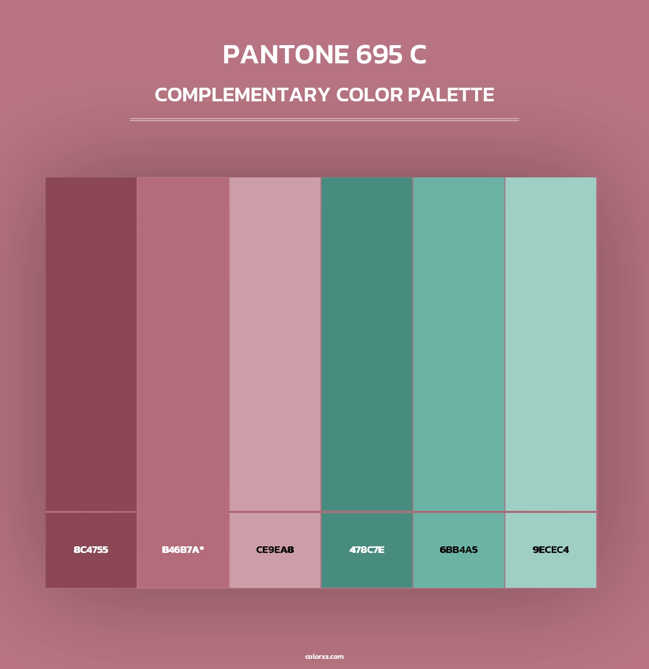 PANTONE 695 C - Complementary Color Palette