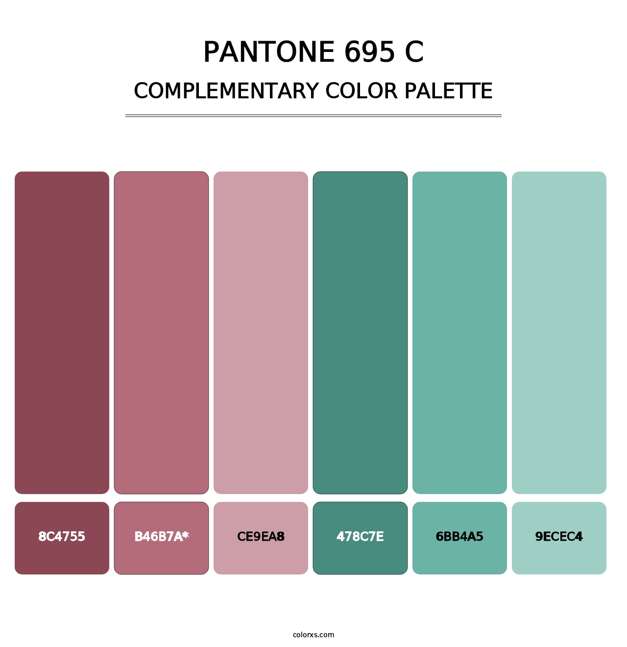 PANTONE 695 C - Complementary Color Palette