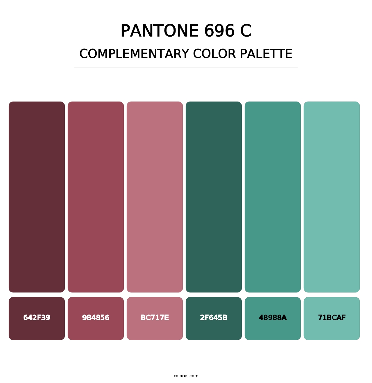 PANTONE 696 C - Complementary Color Palette