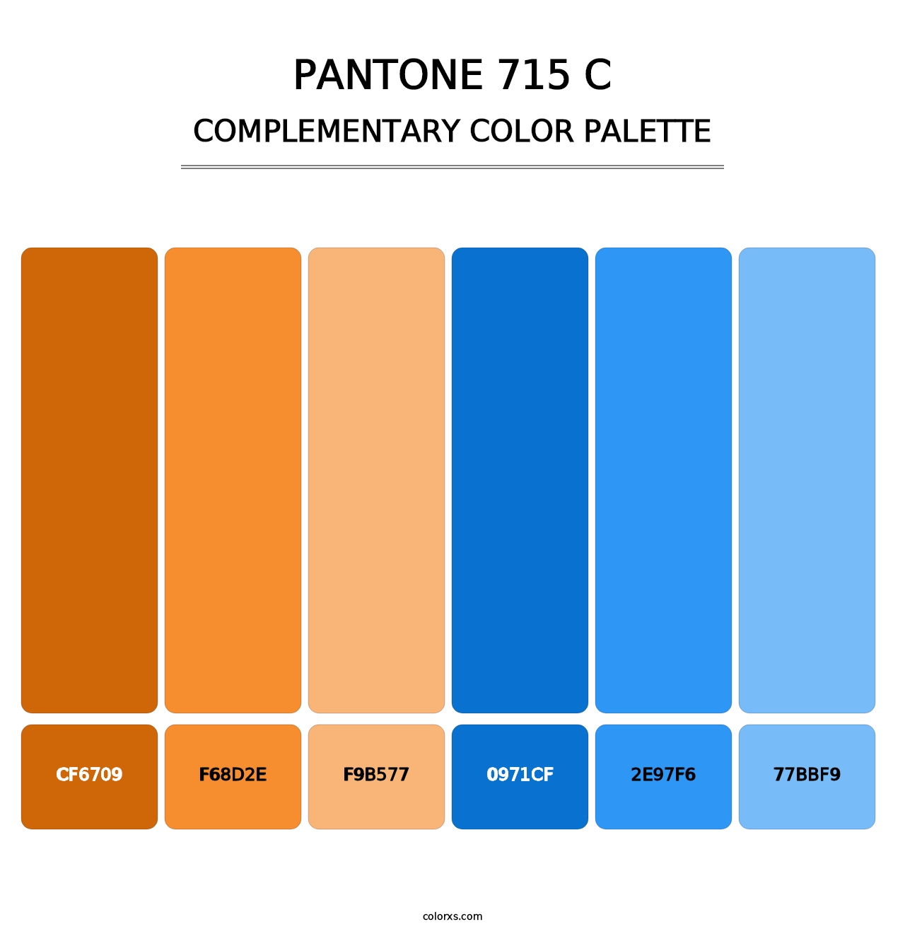PANTONE 715 C - Complementary Color Palette