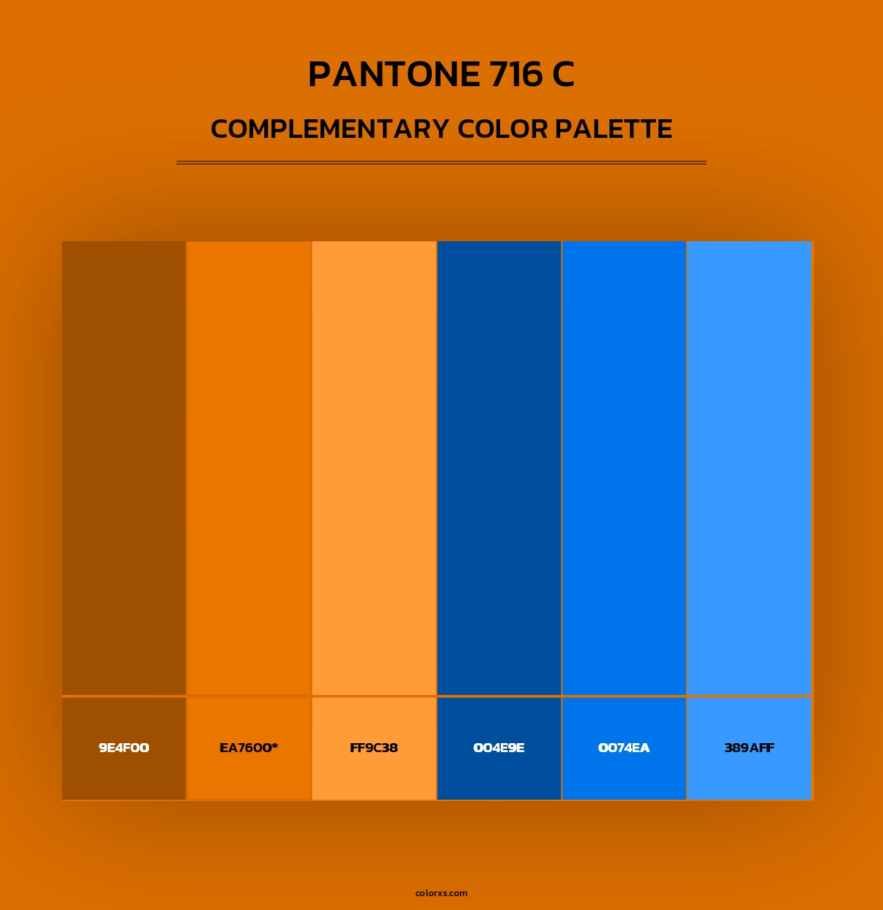 PANTONE 716 C - Complementary Color Palette