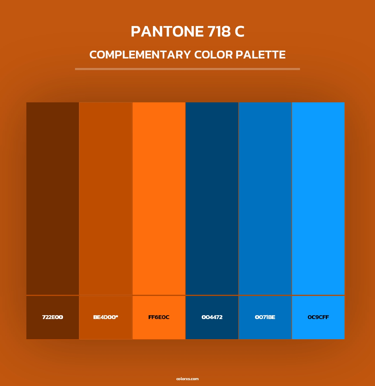 PANTONE 718 C - Complementary Color Palette