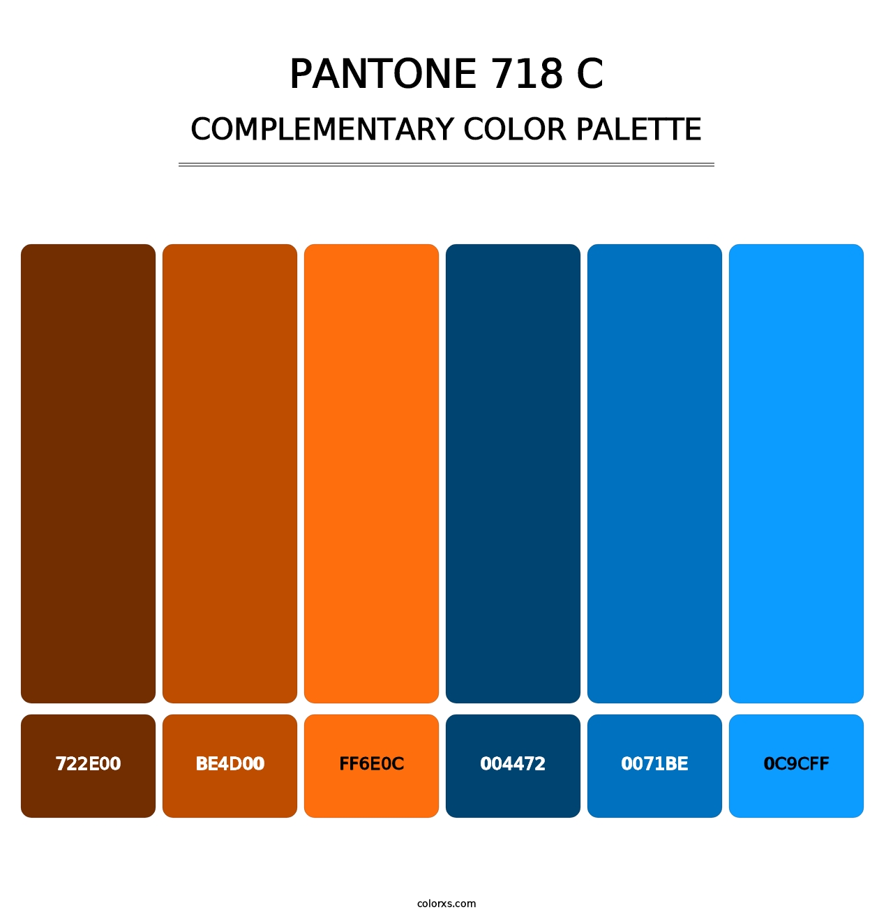 PANTONE 718 C - Complementary Color Palette