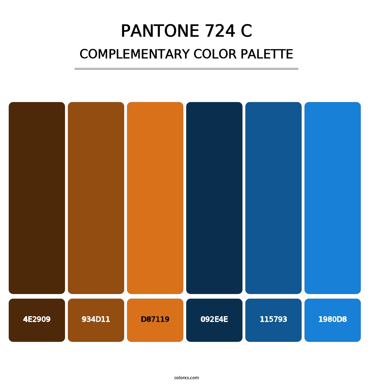 PANTONE 724 C - Complementary Color Palette
