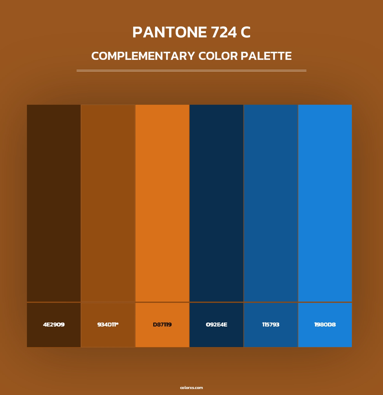 PANTONE 724 C - Complementary Color Palette