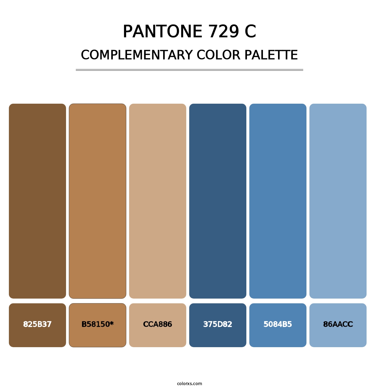 PANTONE 729 C - Complementary Color Palette