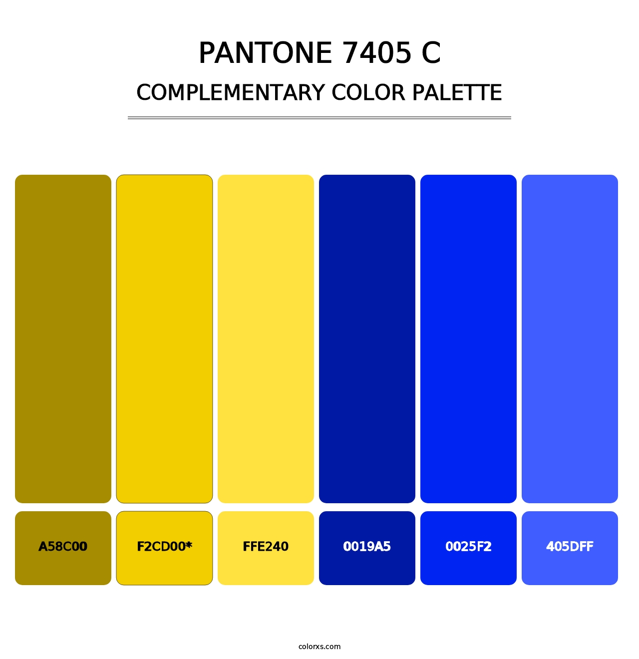 PANTONE 7405 C - Complementary Color Palette
