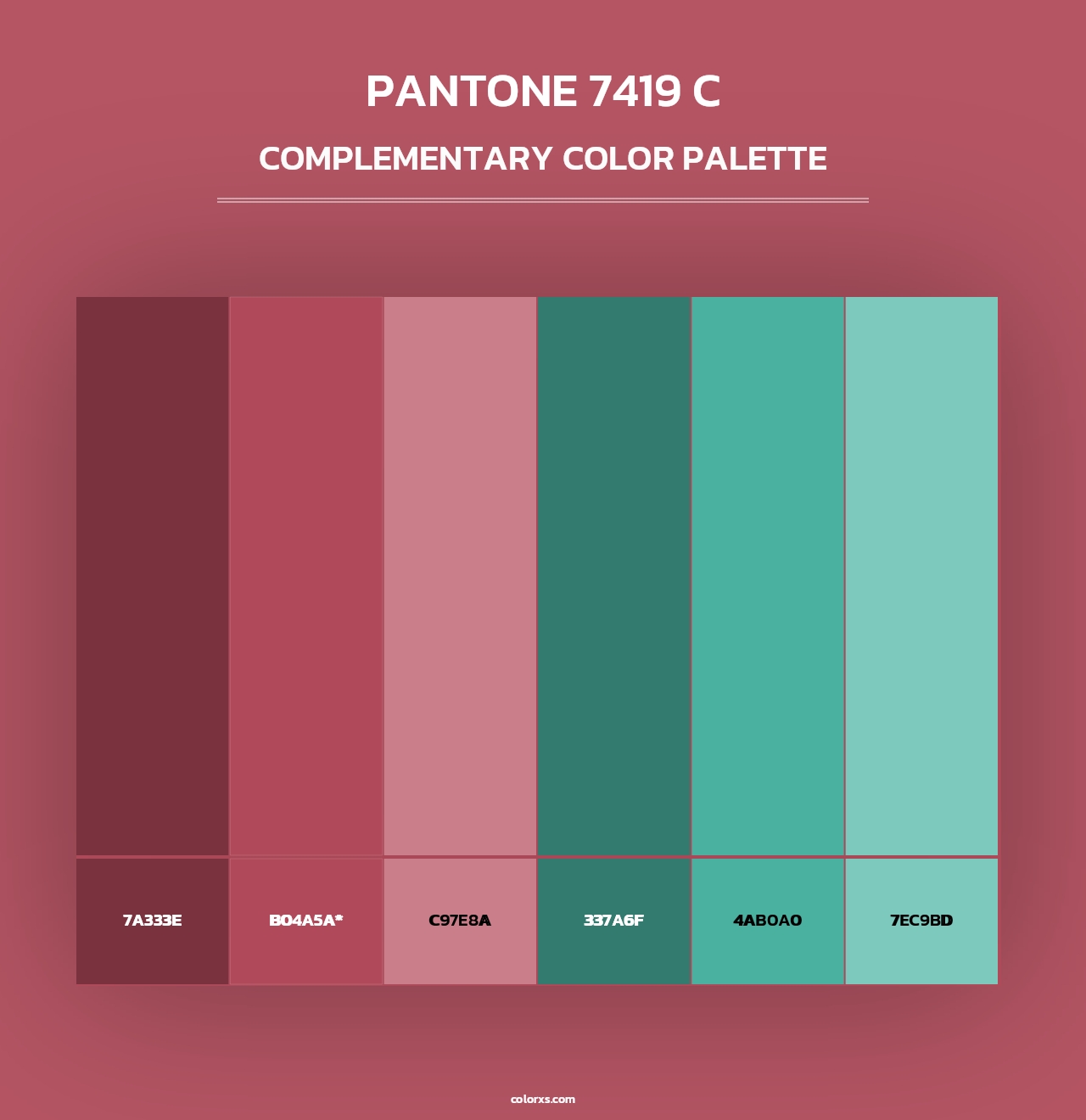 PANTONE 7419 C - Complementary Color Palette