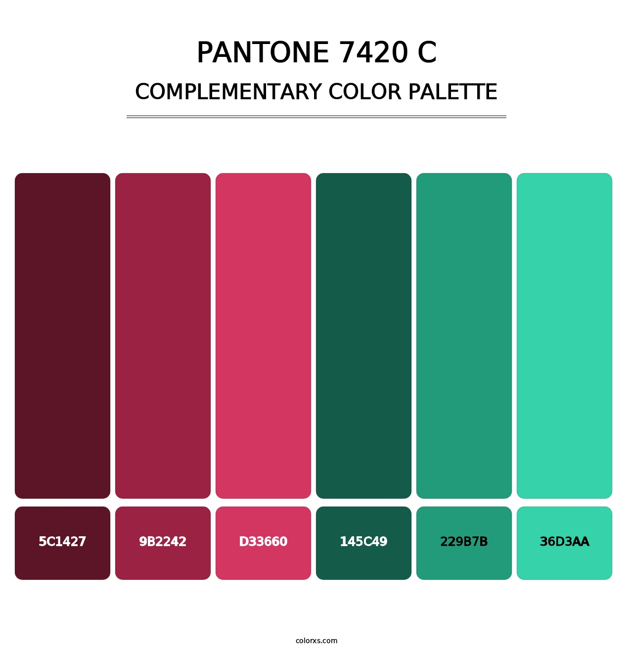 PANTONE 7420 C - Complementary Color Palette