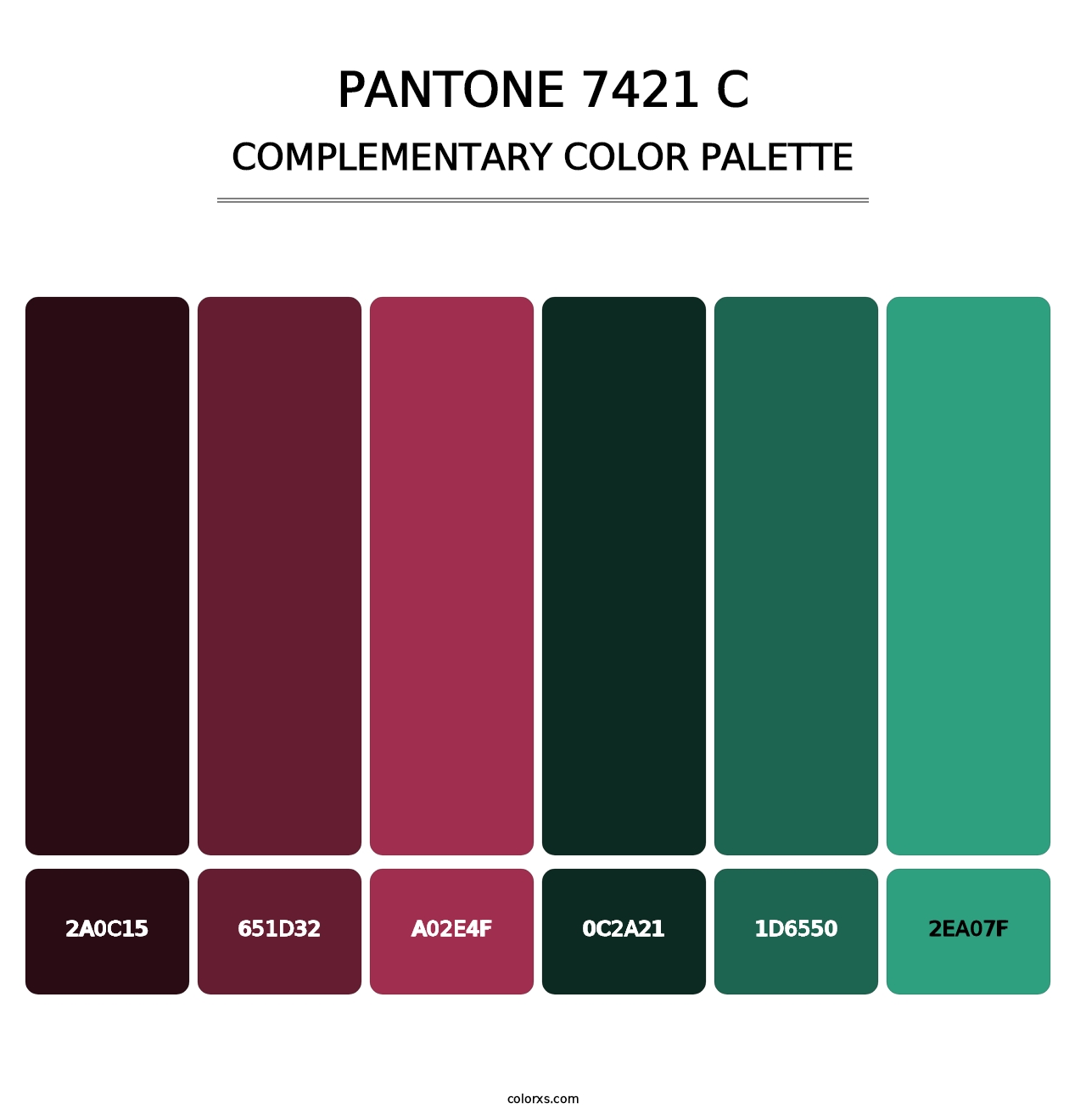 PANTONE 7421 C - Complementary Color Palette