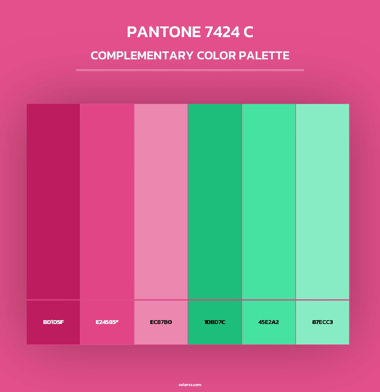 PANTONE 7424 C - Complementary Color Palette
