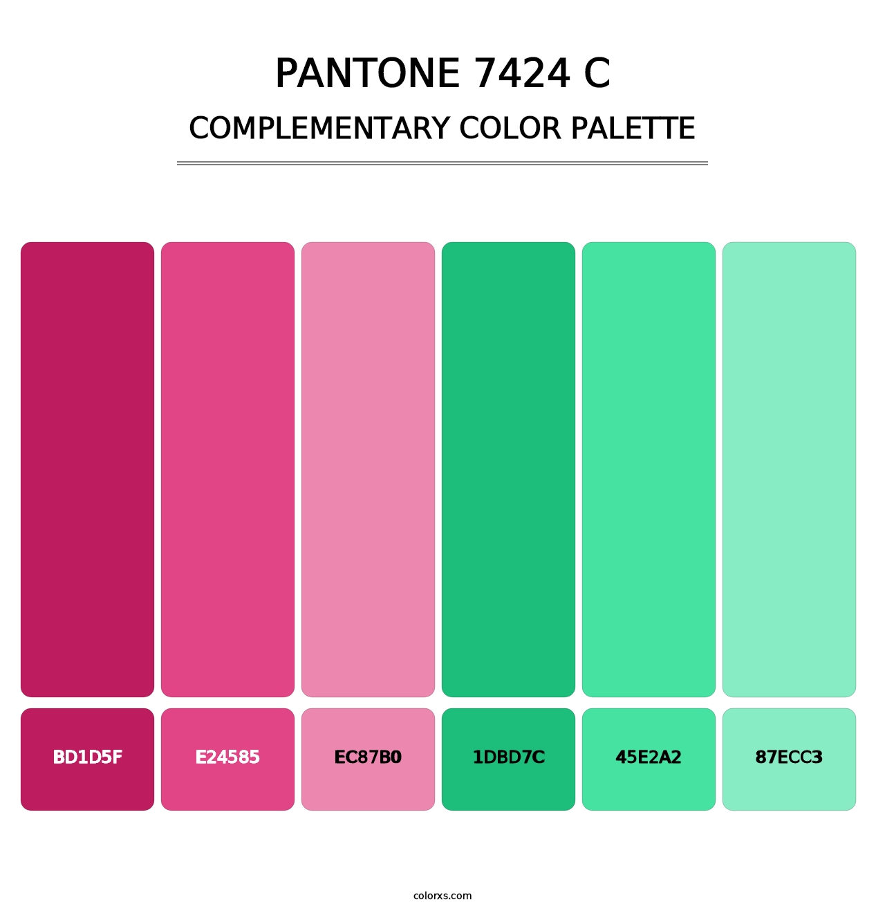 PANTONE 7424 C - Complementary Color Palette