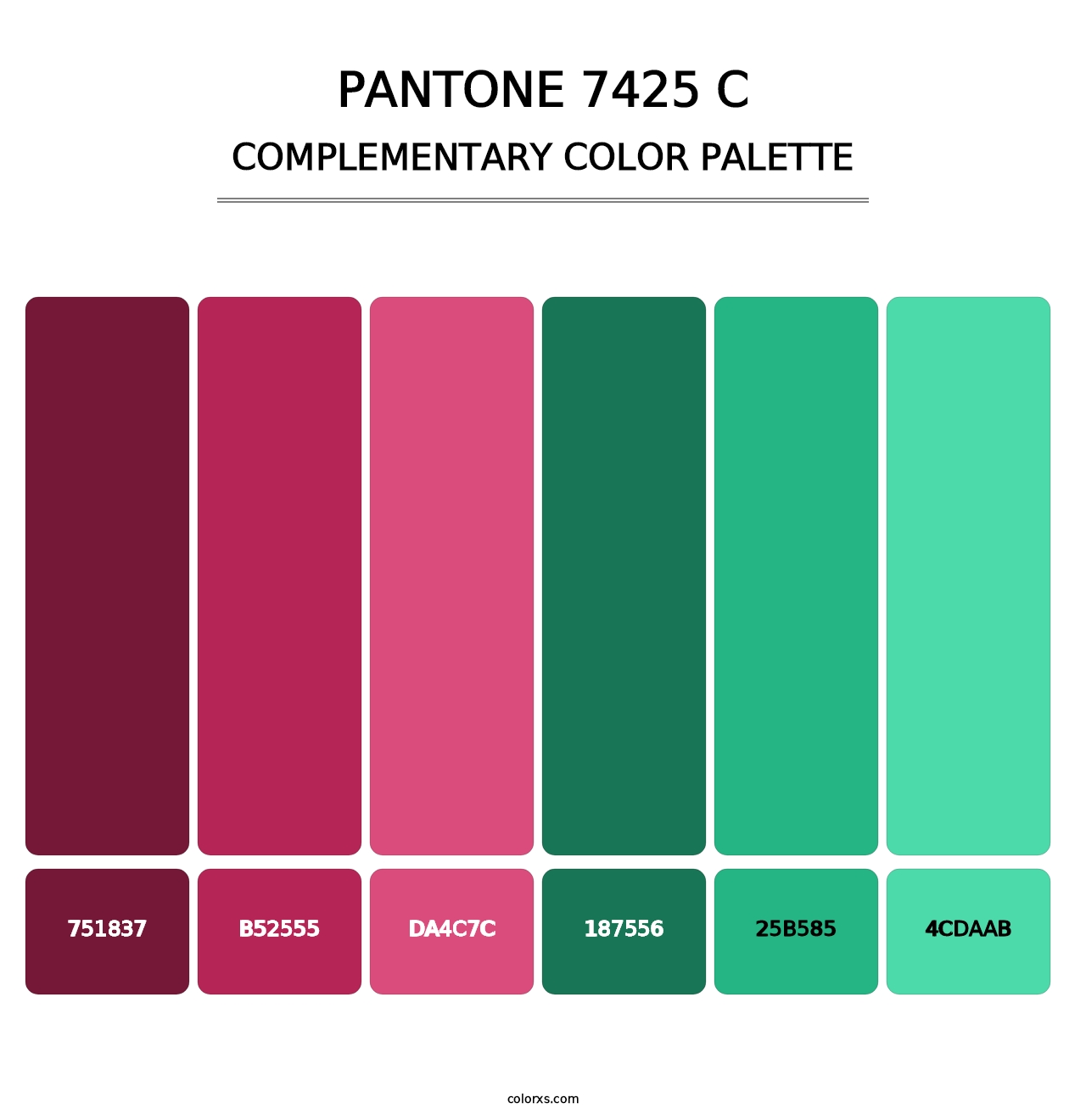 PANTONE 7425 C - Complementary Color Palette
