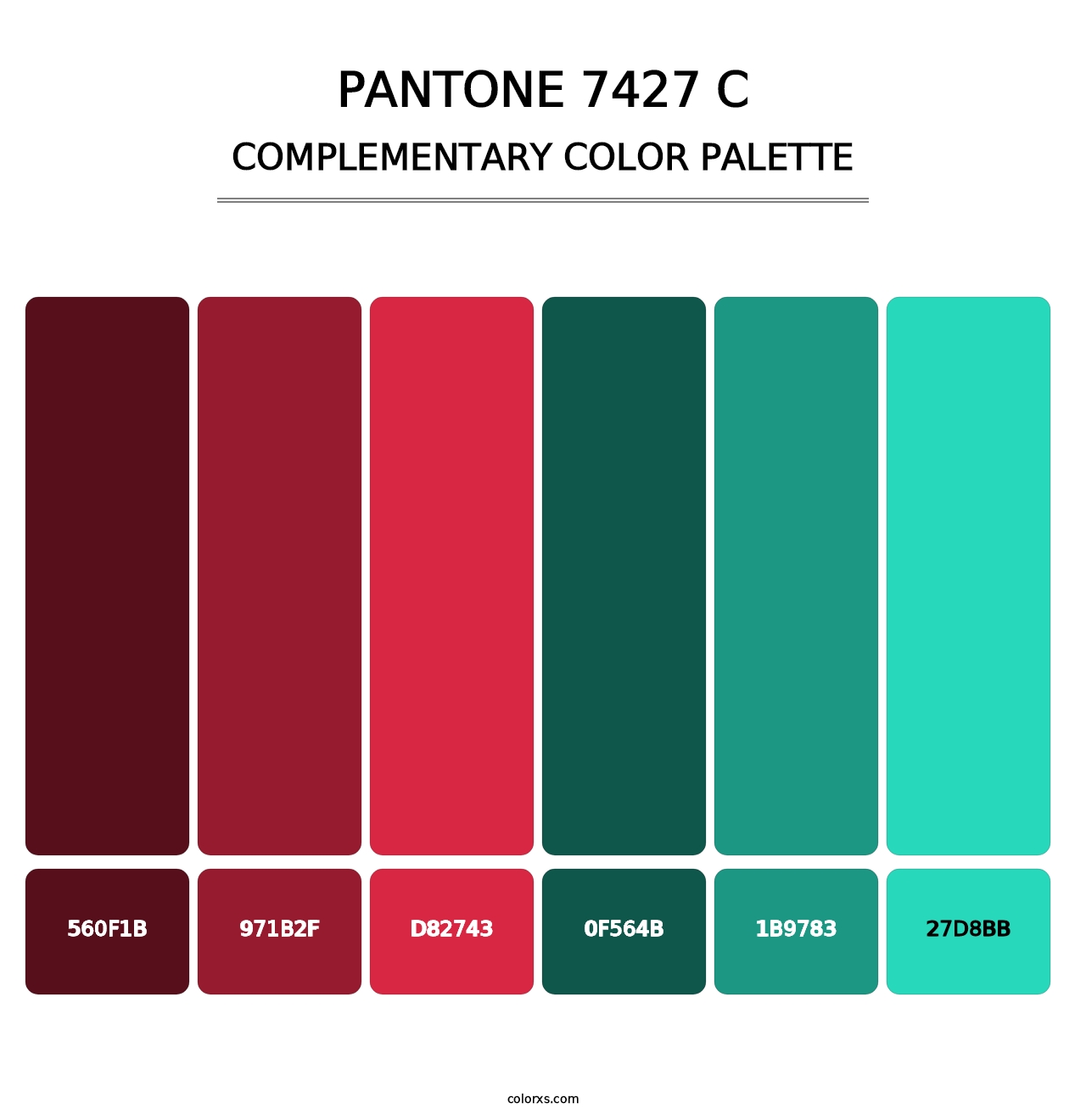 PANTONE 7427 C - Complementary Color Palette