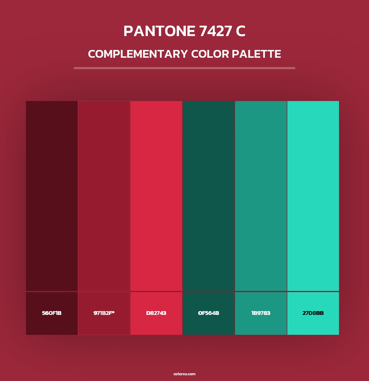 PANTONE 7427 C - Complementary Color Palette