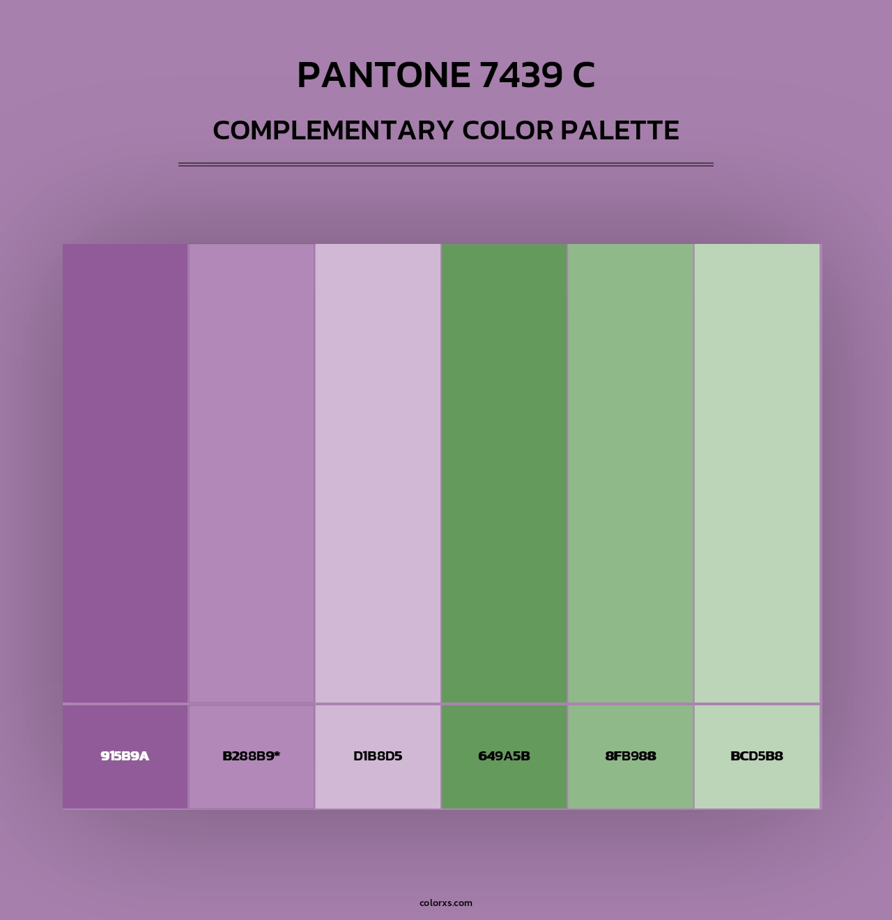 PANTONE 7439 C - Complementary Color Palette
