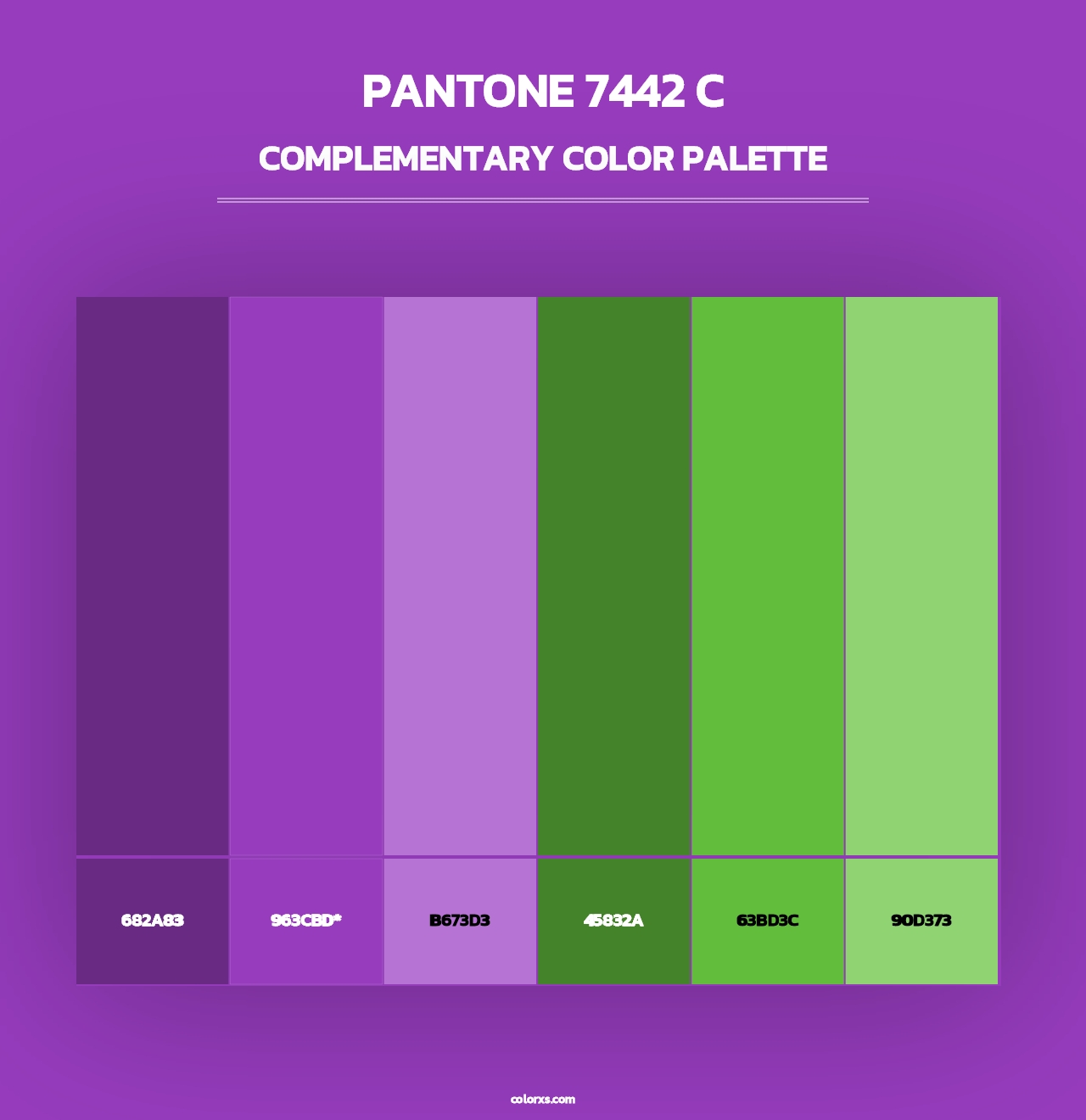 PANTONE 7442 C - Complementary Color Palette
