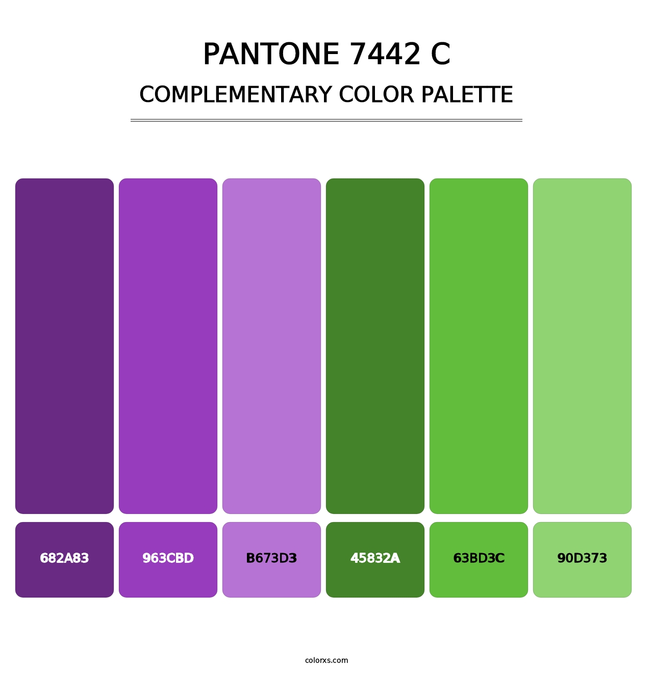 PANTONE 7442 C - Complementary Color Palette