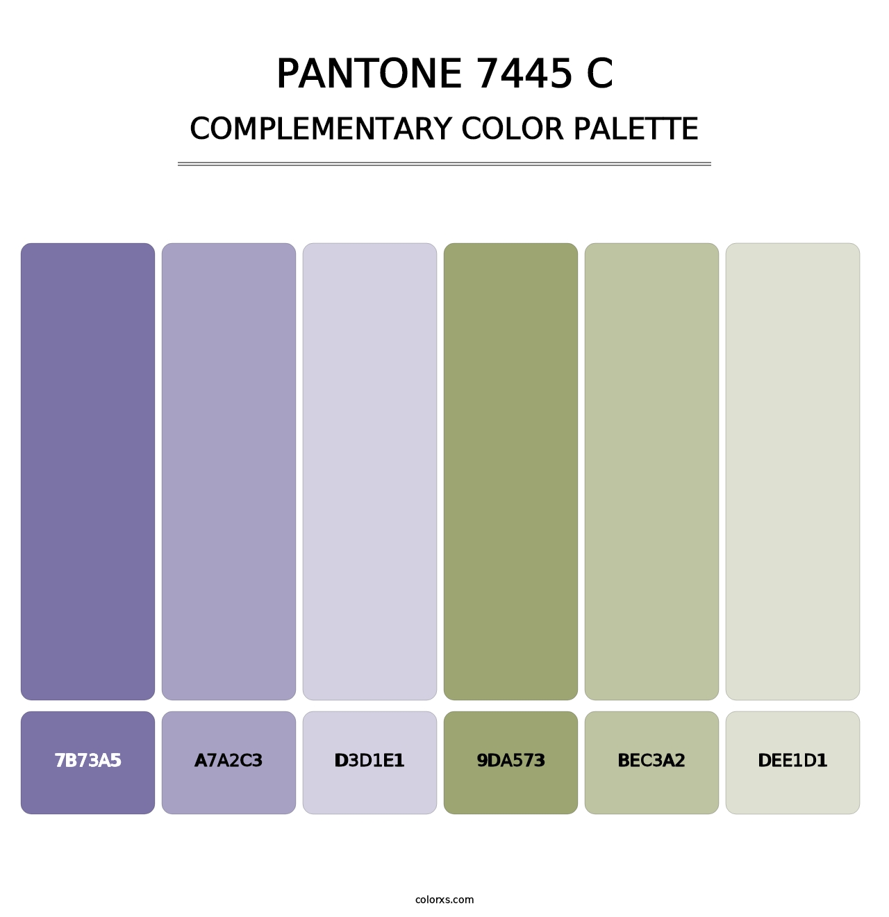 PANTONE 7445 C - Complementary Color Palette