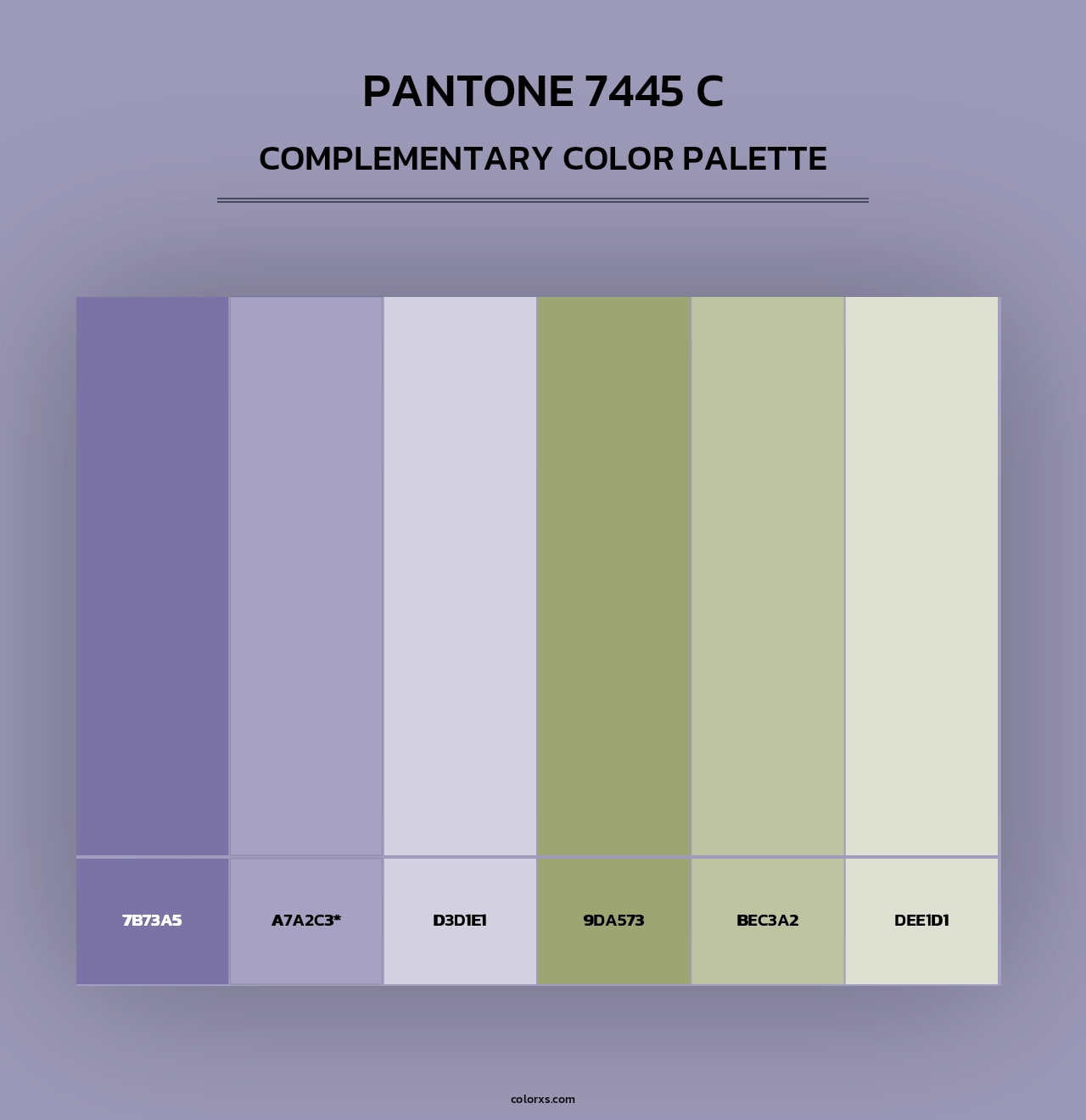 PANTONE 7445 C - Complementary Color Palette