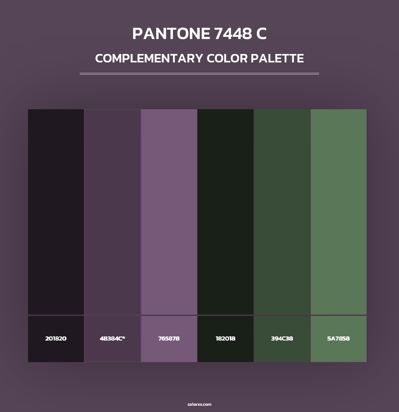 PANTONE 7448 C - Complementary Color Palette
