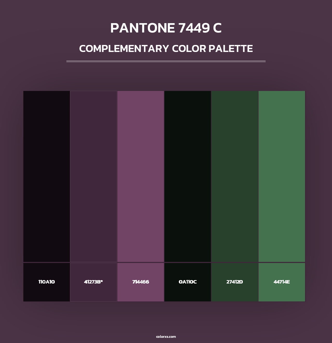 PANTONE 7449 C - Complementary Color Palette