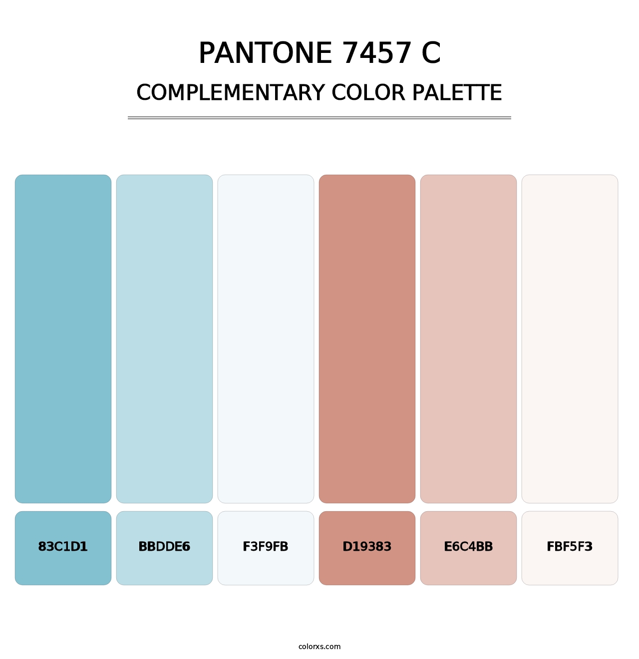 PANTONE 7457 C - Complementary Color Palette