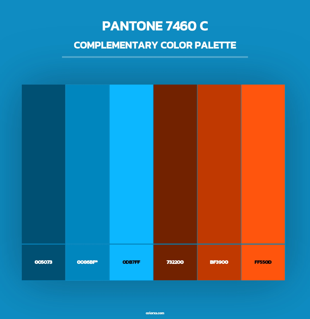PANTONE 7460 C - Complementary Color Palette