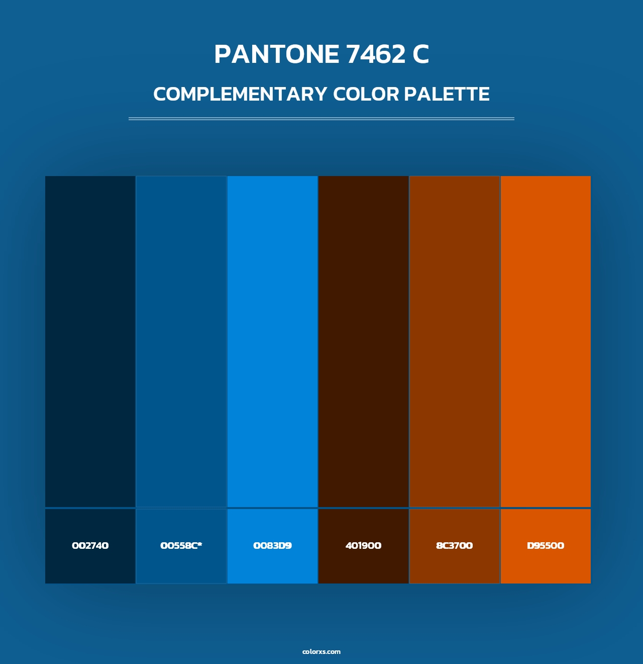 PANTONE 7462 C - Complementary Color Palette