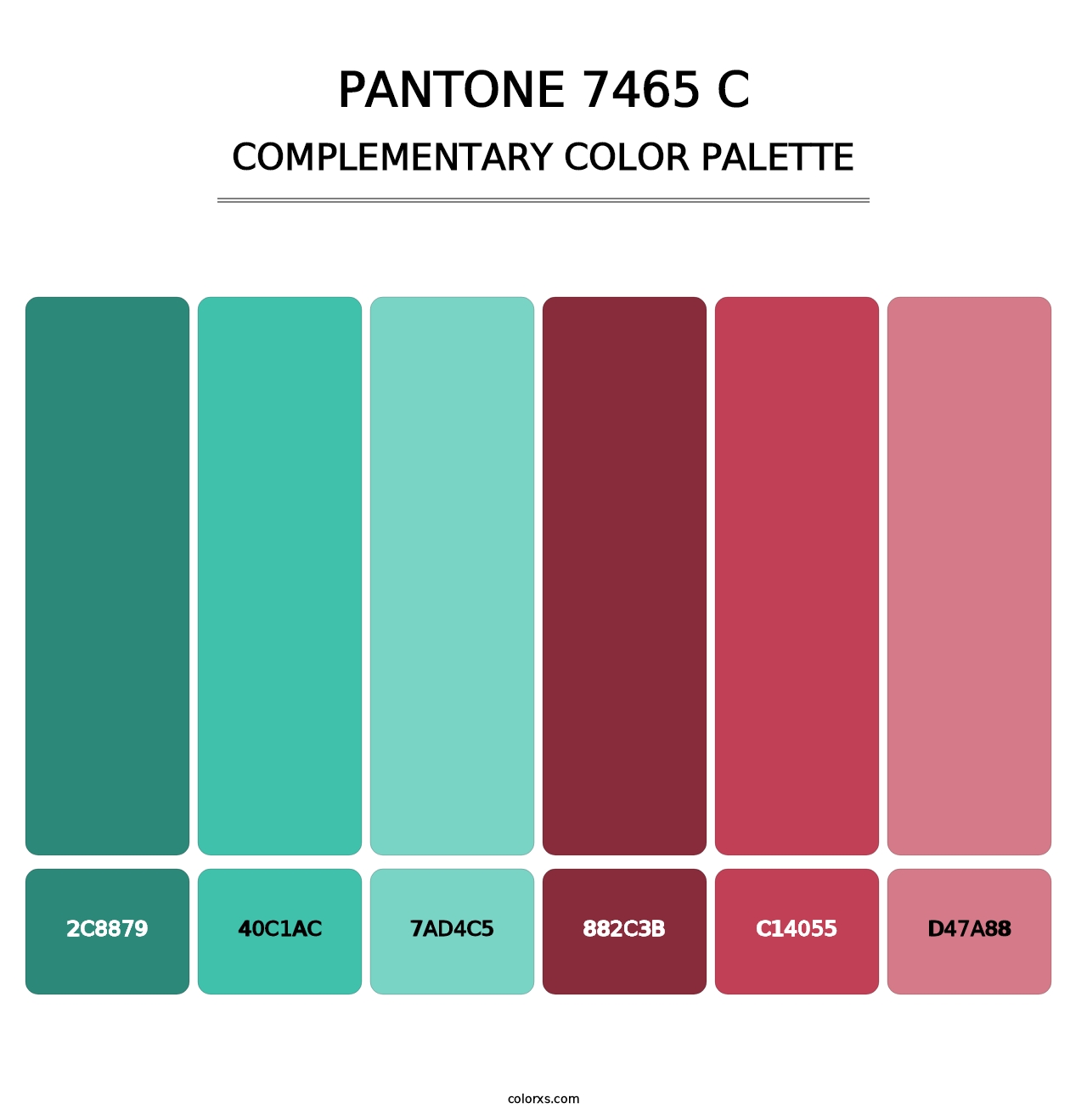 PANTONE 7465 C - Complementary Color Palette