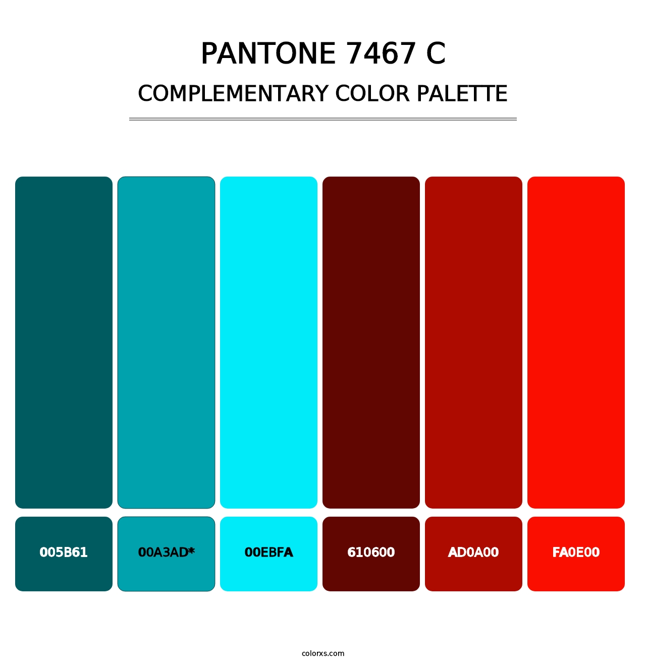 PANTONE 7467 C - Complementary Color Palette