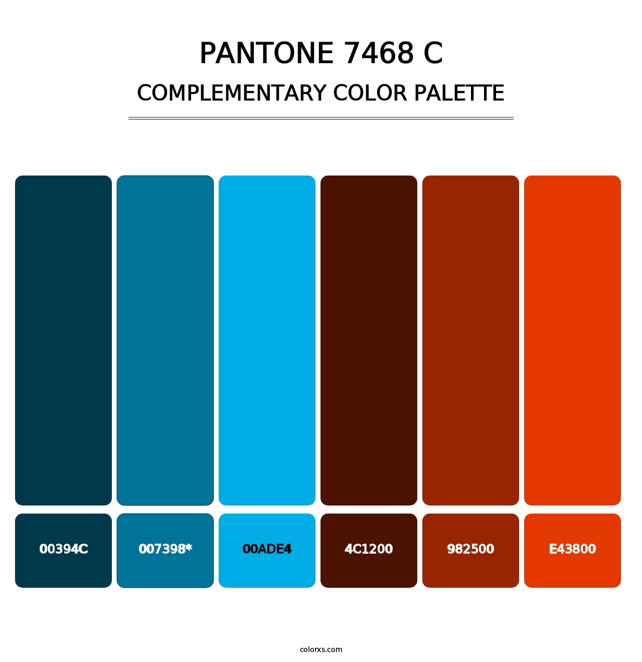 PANTONE 7468 C - Complementary Color Palette