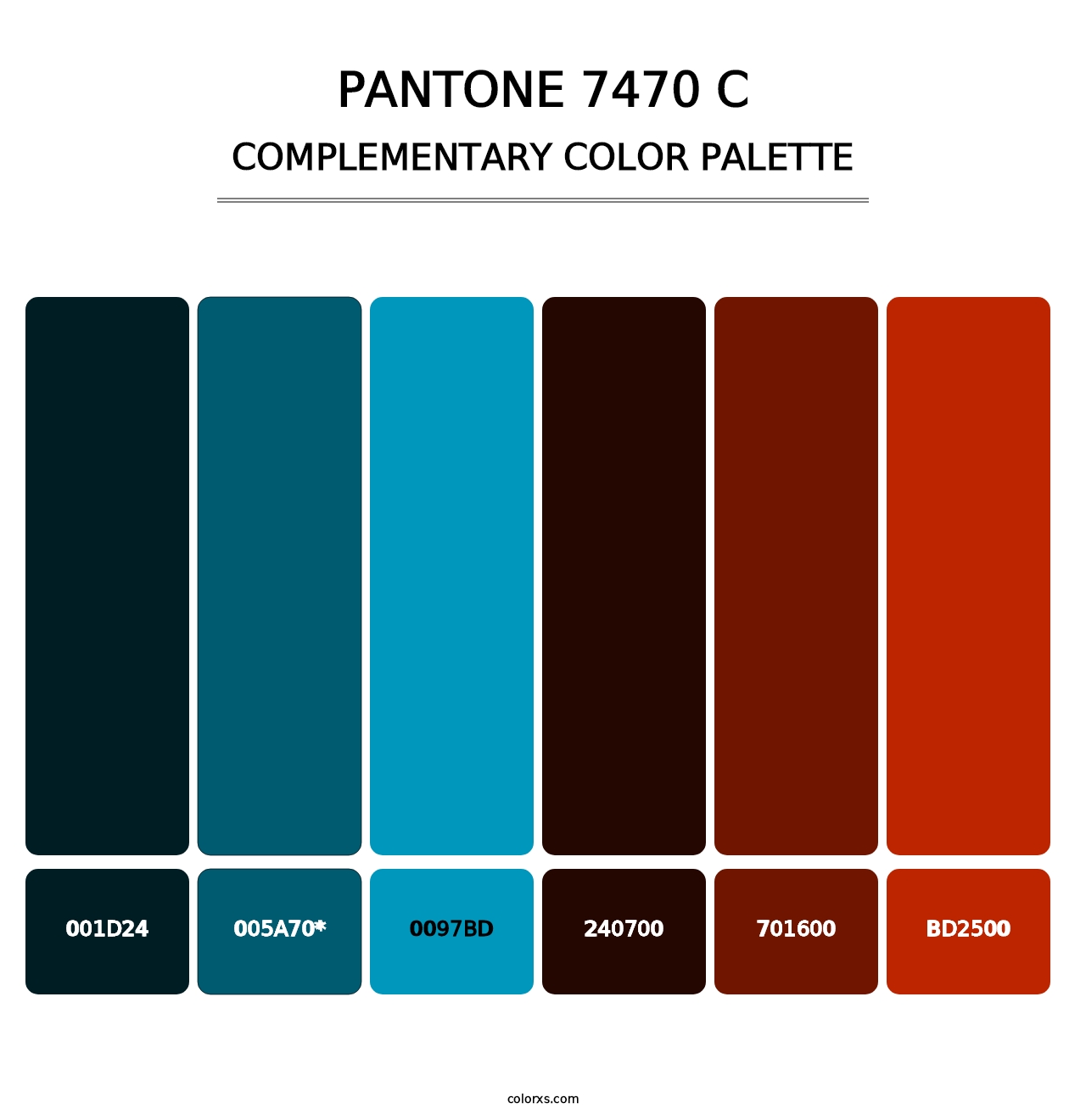 PANTONE 7470 C - Complementary Color Palette