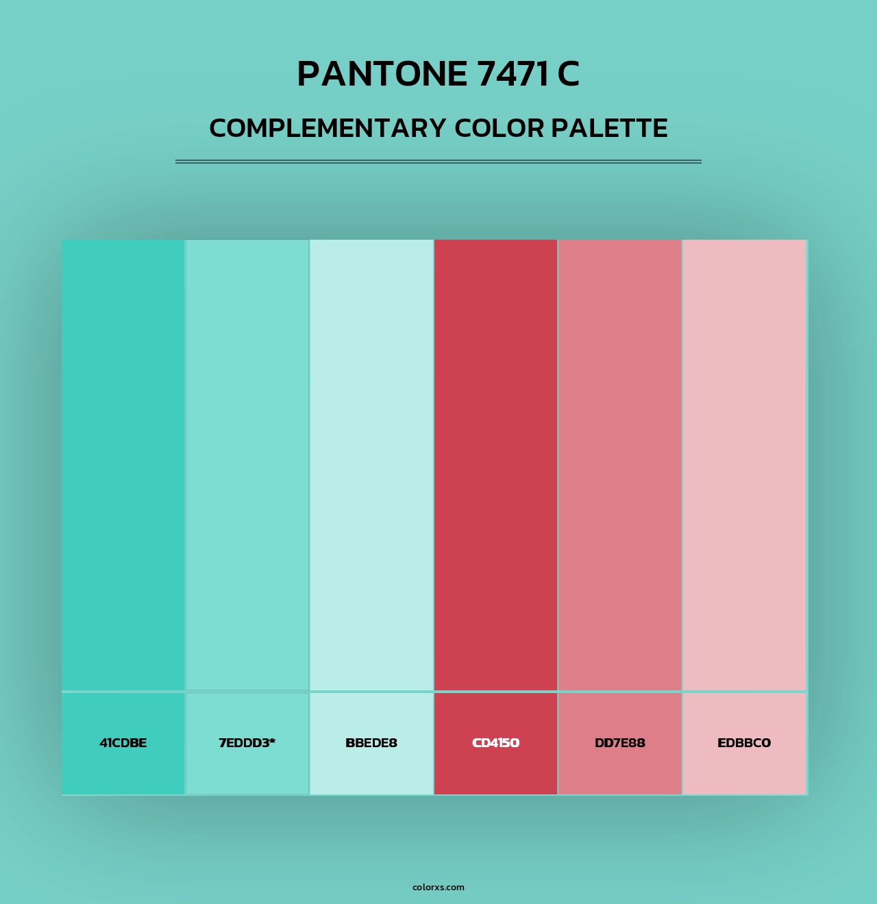 PANTONE 7471 C - Complementary Color Palette