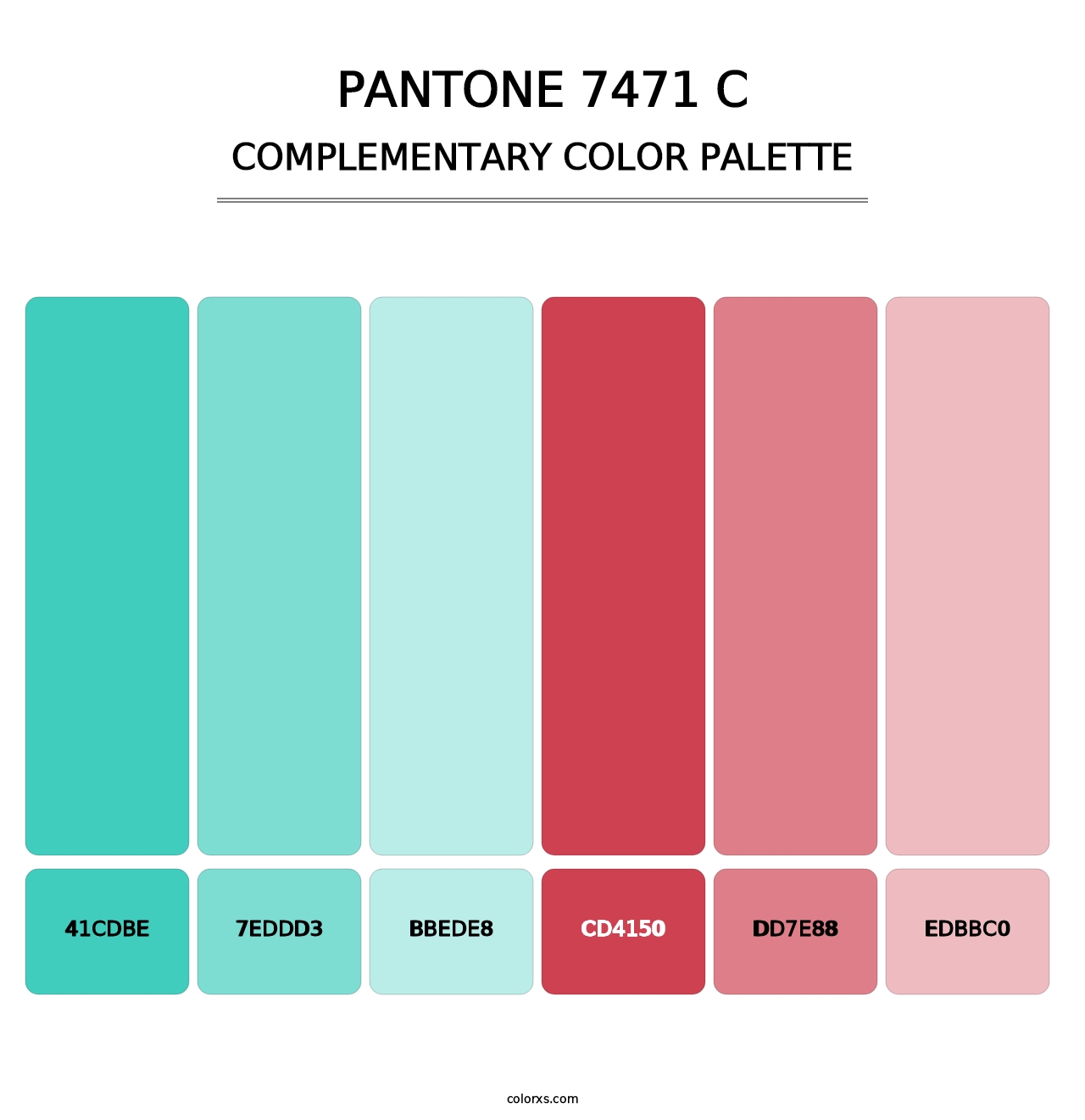 PANTONE 7471 C - Complementary Color Palette