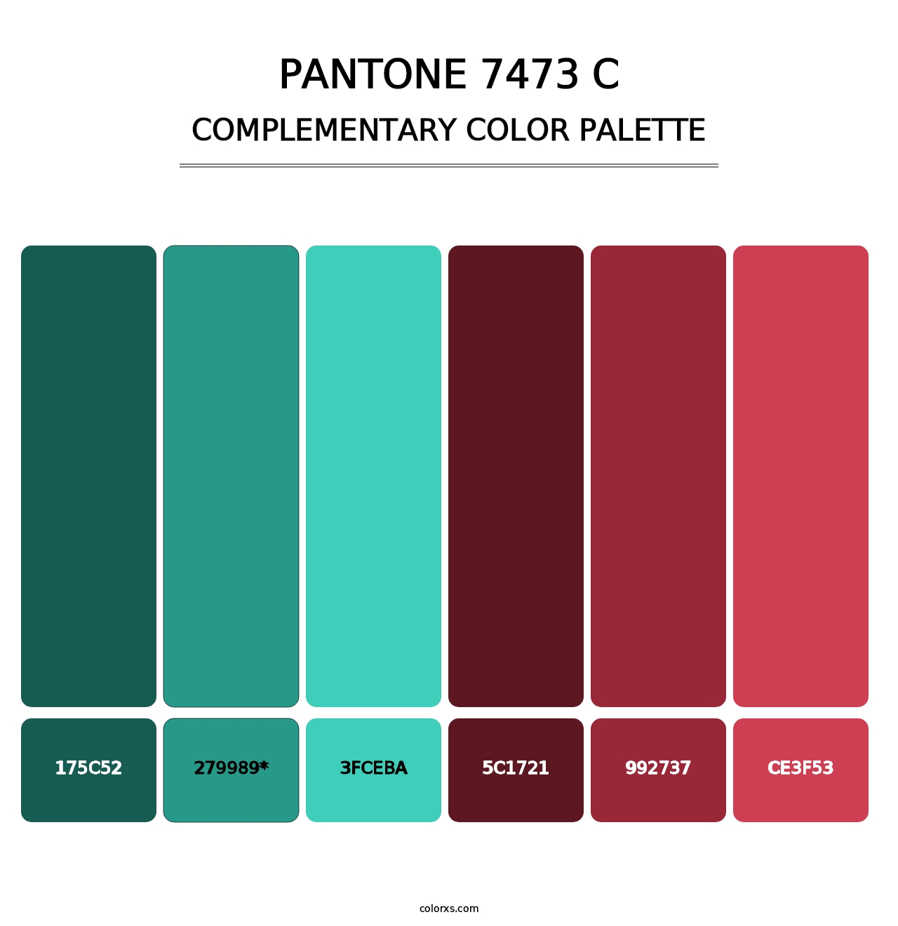 PANTONE 7473 C - Complementary Color Palette