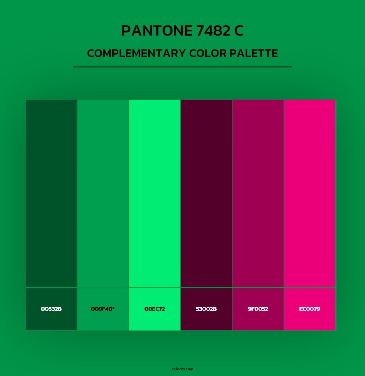 PANTONE 7482 C - Complementary Color Palette