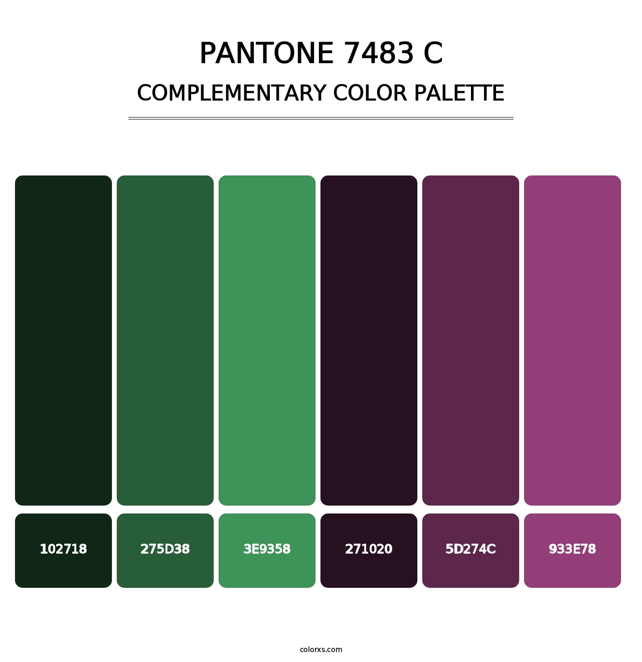 PANTONE 7483 C - Complementary Color Palette