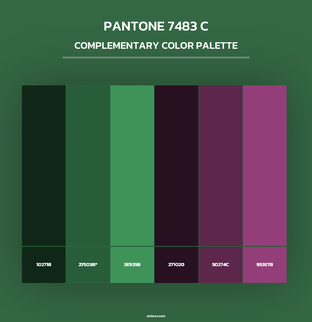 PANTONE 7483 C - Complementary Color Palette