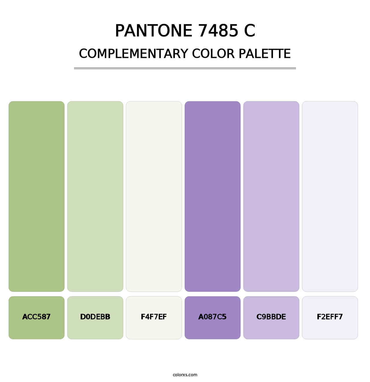 PANTONE 7485 C - Complementary Color Palette