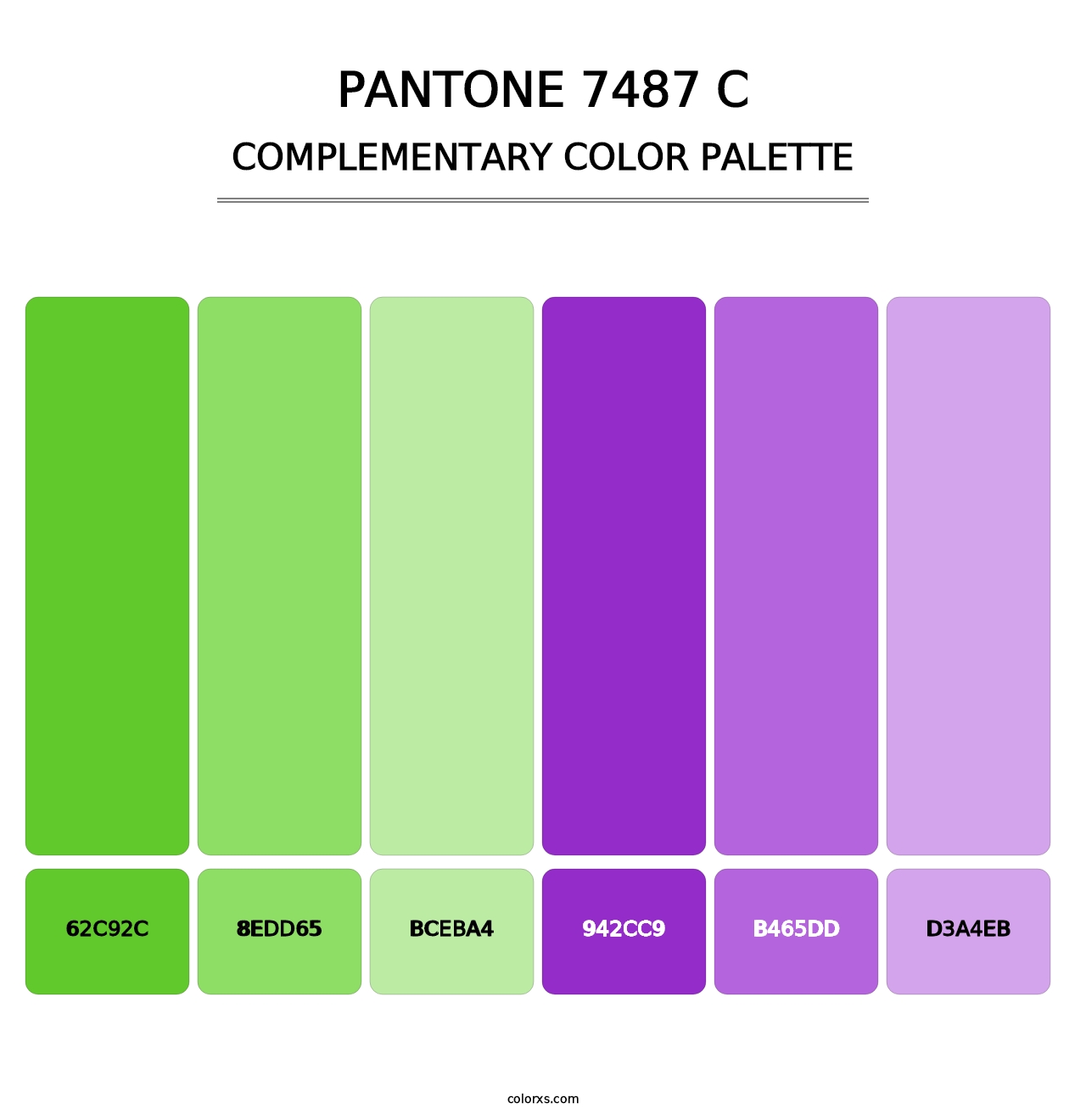 PANTONE 7487 C - Complementary Color Palette