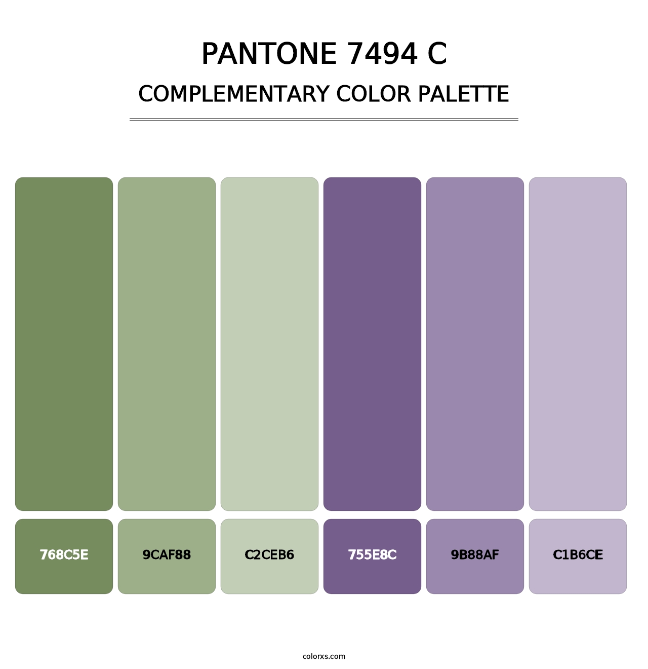 PANTONE 7494 C - Complementary Color Palette