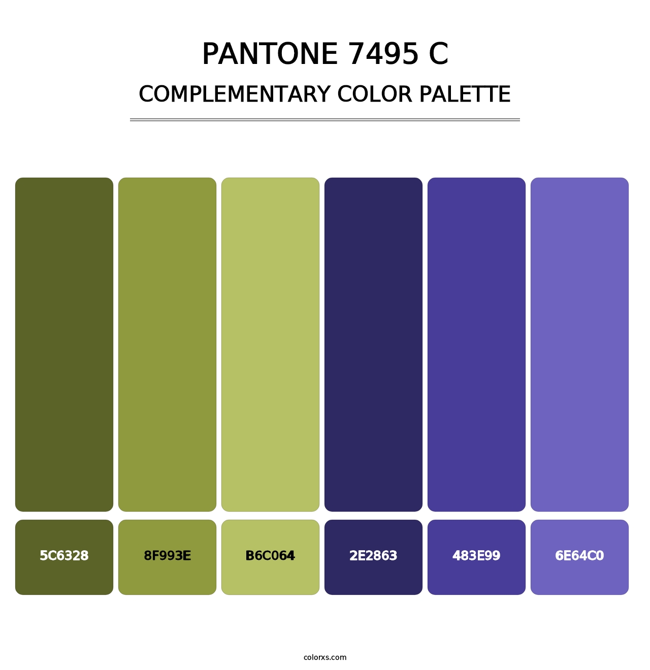 PANTONE 7495 C - Complementary Color Palette