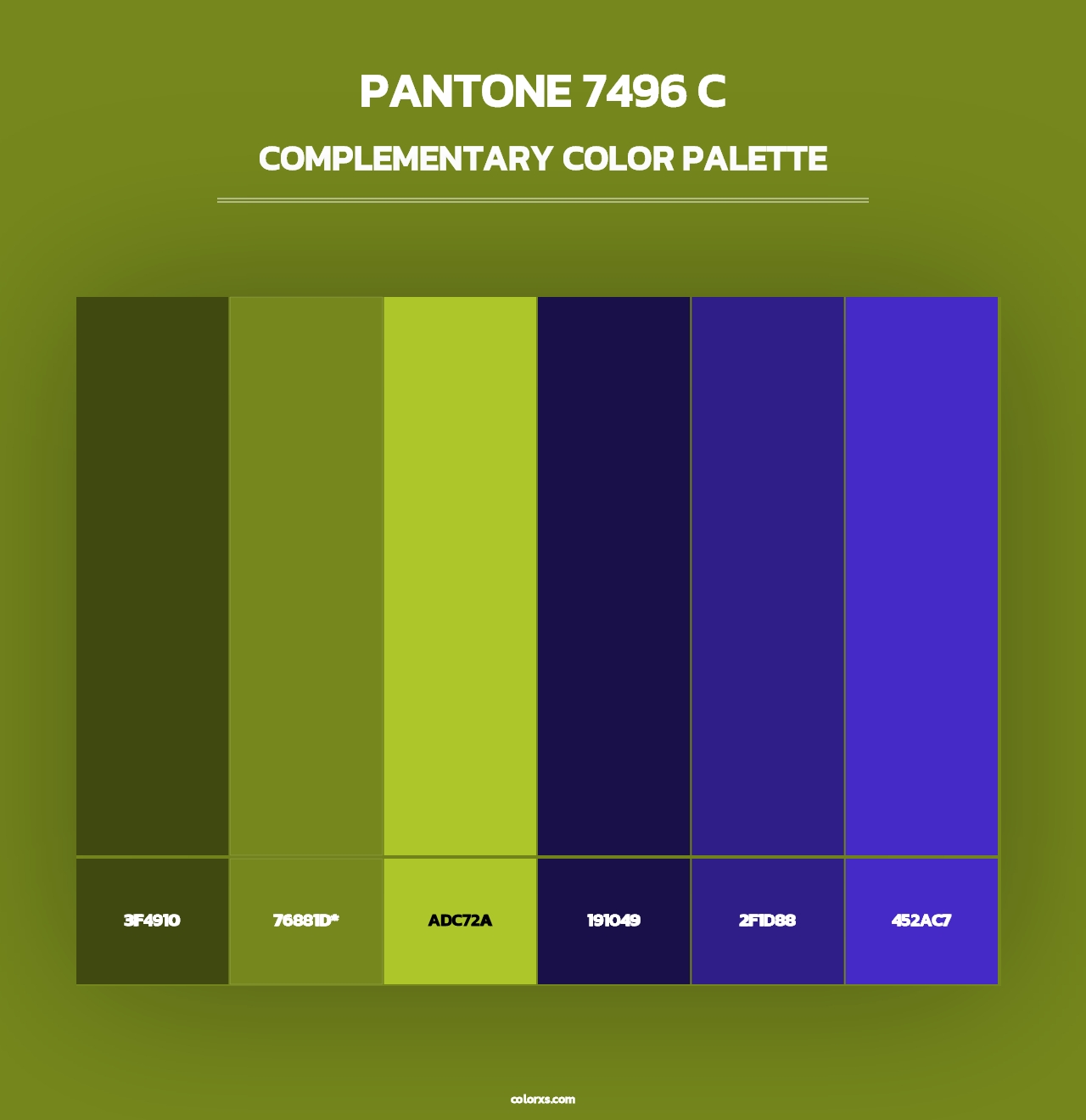 PANTONE 7496 C - Complementary Color Palette