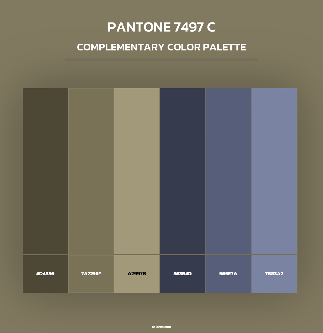 PANTONE 7497 C - Complementary Color Palette