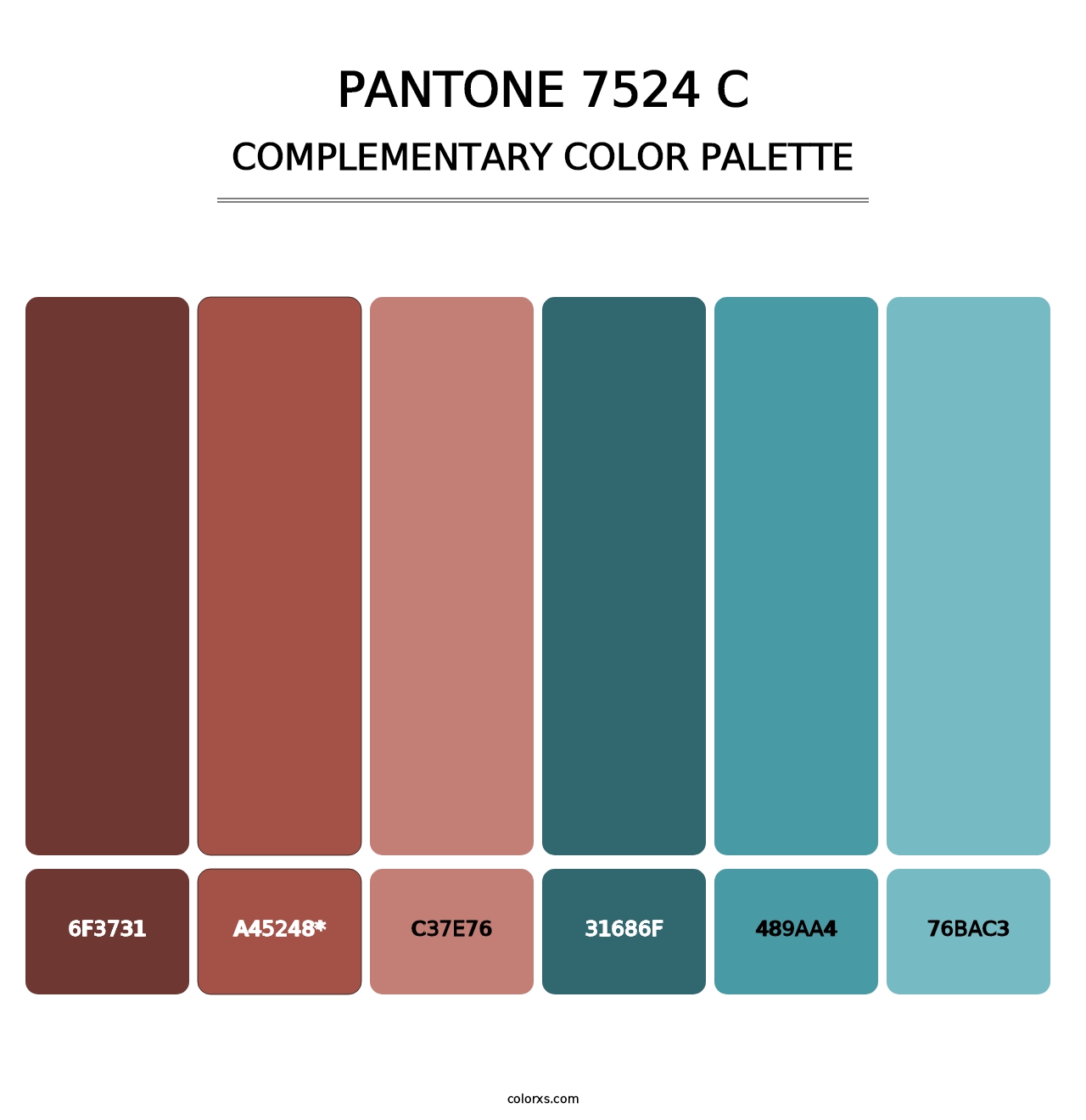 PANTONE 7524 C - Complementary Color Palette