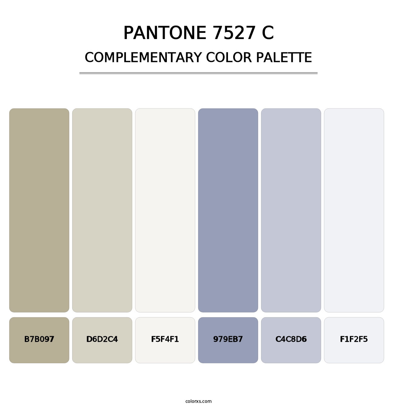 PANTONE 7527 C - Complementary Color Palette