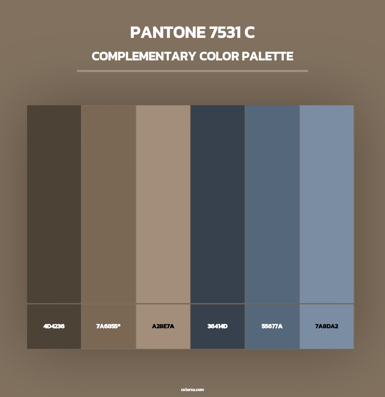 PANTONE 7531 C - Complementary Color Palette