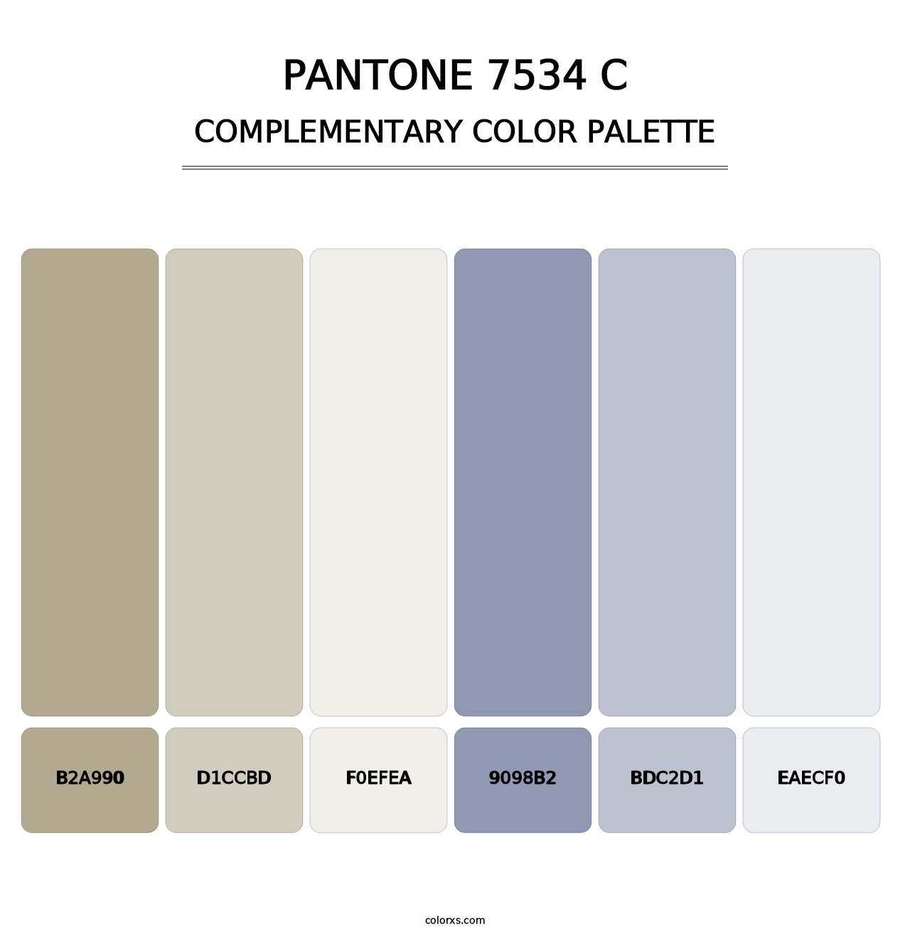 PANTONE 7534 C - Complementary Color Palette